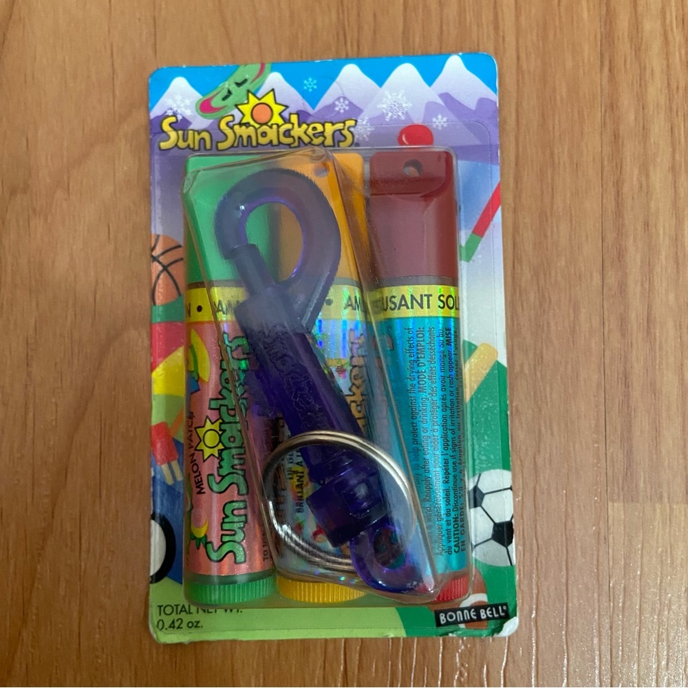 NWT Bonne Bell Sun Smackers 3 Pack w/ Key Chain